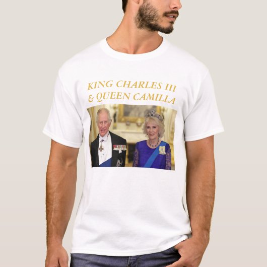 T-shirt King Charles Third & Queen Camilla (Devant)