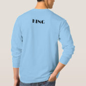 T-shirt King Custom Texte Couronne Image Bleu clair Long S (Dos)