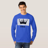 T-shirt King Custom Texte Couronne Image Profond Royal Lon (Devant entier)