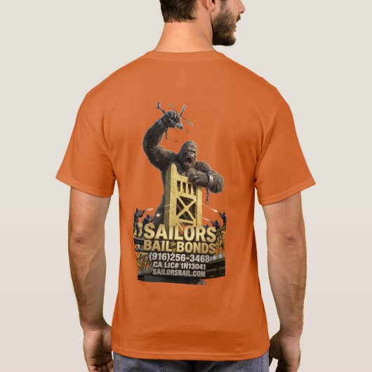 T-shirt King Gorilla Engages LEO (Dos)