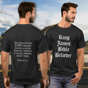 T-shirt King James Bible Believer Écriture chrétienne