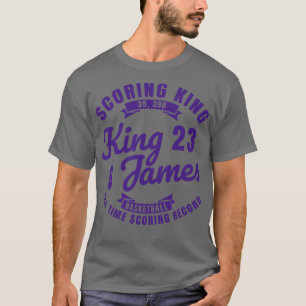 T-shirt King James The Scoring King Basketball Vintage Pur