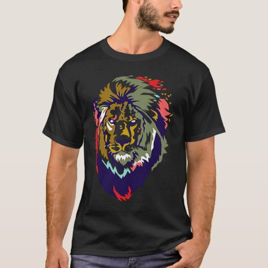 T-shirt King Lion Animal (Devant)