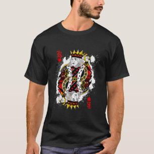 T-shirt King of Hearts Card Costume de poker Halloween eff
