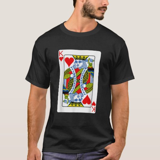 T-shirt King Of Hearts Jeu Carte Saint Valentin Costume (Devant)