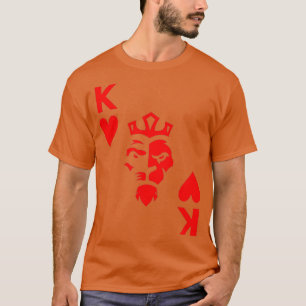T-shirt King of Hearts Poker Card Lion King of the Gambler