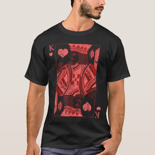 T-shirt King Of Hearts Valentines Day Cool V-day Couple Ma (Devant)