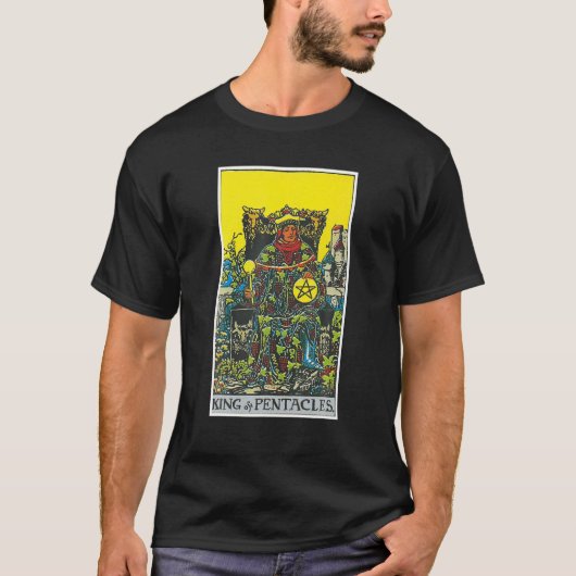 T-shirt King Of Pentacles Tarot Card Convictions occultes  (Devant)