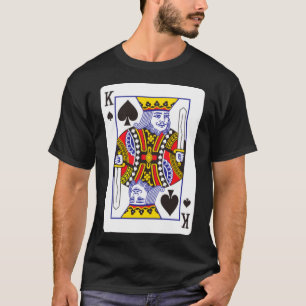 T-shirt King of Spade Carte de jeu Couronne Vintage