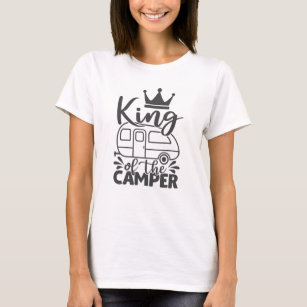 T-shirt King Of The Camper Drôle Citation Camping Dit :