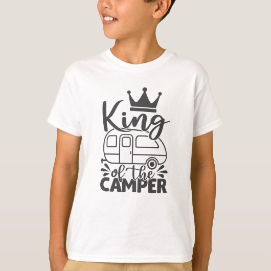T-shirt King Of The Camper Drôle Citation Camping Dit : (Devant)