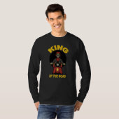 T-shirt King Of The Road Skeleton Retro Italian Mofa Drive (Devant entier)