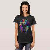 T-shirt King Tut. Tutankhamun Minimalist Vibrant Style Chr (Devant entier)