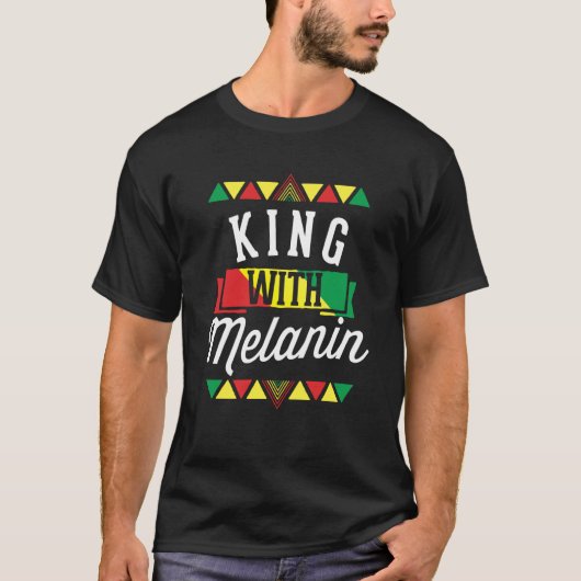 T-shirt King With Melanin African American Black History M (Devant)