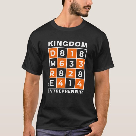 T-shirt KINGDOM ENTREPRENEUR Bible chrétienne Verse (Devant)