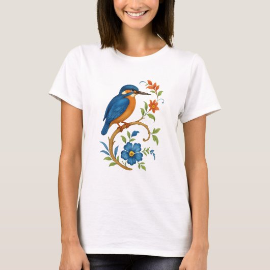 T-shirt Kingfisher Vintage Porcelaine (Devant)