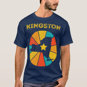 T-shirt Kingston New York Vintage Souvenir déshabillé 1