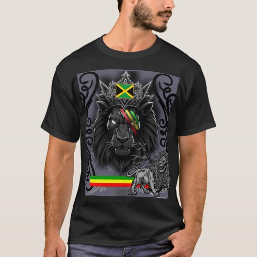 T-shirt Kingston rasta family (Devant)