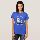 T-shirt KiniArt American Eskimo Kisses (Devant entier)