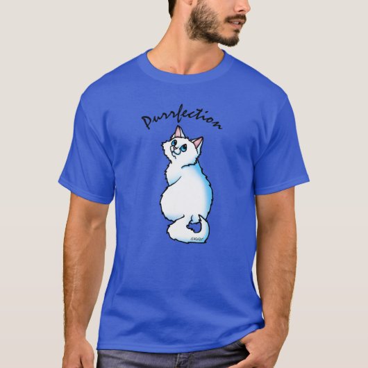 T-Shirt KiniArt Chat Blanc (Devant)