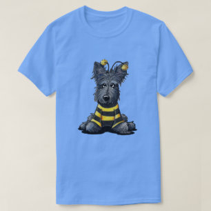 T-Shirt KiniArt Chien Scottie Abeille