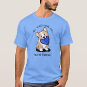 T-shirt KiniArt Corgi Fuzzies chaudes (Devant)