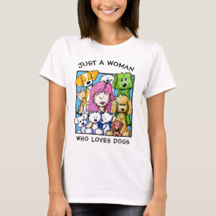 T-shirt KiniArt Femme qui aime les chiens