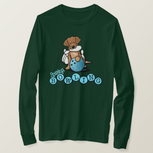 T-shirt KiniArt Golden Retriever Bowling (Design devant)