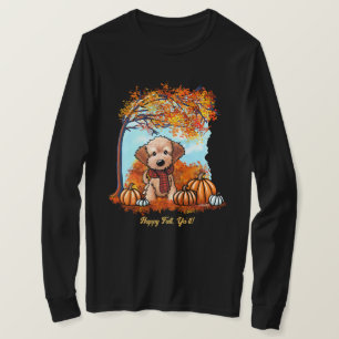 T-shirt KiniArt Goldendoodle Pup Automne
