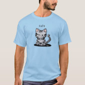 T-shirt KiniArt Grey Tabby (Devant)