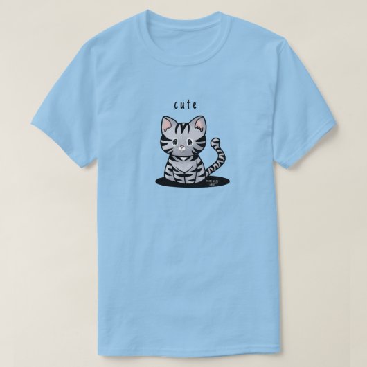 T-shirt KiniArt Grey Tabby (Design devant)