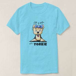 T-shirt KiniArt La vie est meilleure Yorkie