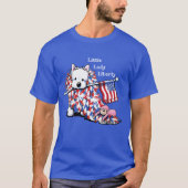 T-shirt KiniArt Liberty Westie Portrait (Devant)