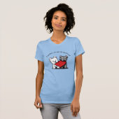 T-shirt KiniArt Terrier en duo coeur (Devant entier)