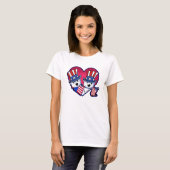 T-shirt KiniArt USA Patriotic Westies (Devant entier)