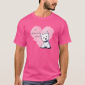 T-shirt KiniArt Valentine Westie Bowtie (Devant)