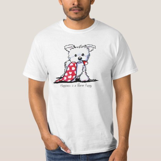 T-shirt KiniArt Westie Chiot (Devant)