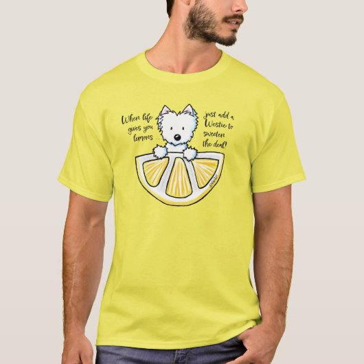 T-shirt KiniArt Westie Life Lemons (Devant)