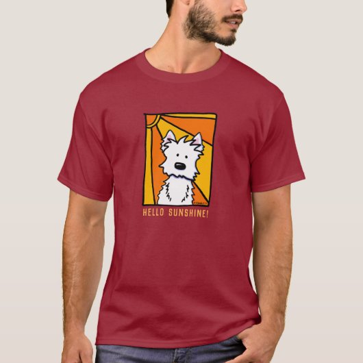 T-shirt KiniArt Westie Sunshine (Devant)