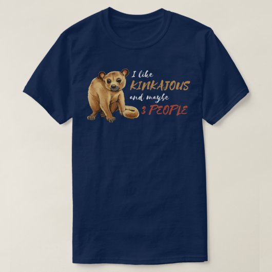 T-shirt Kinkajou 3 Personnes Faune Animau Miel Ours Nuit (Design devant)