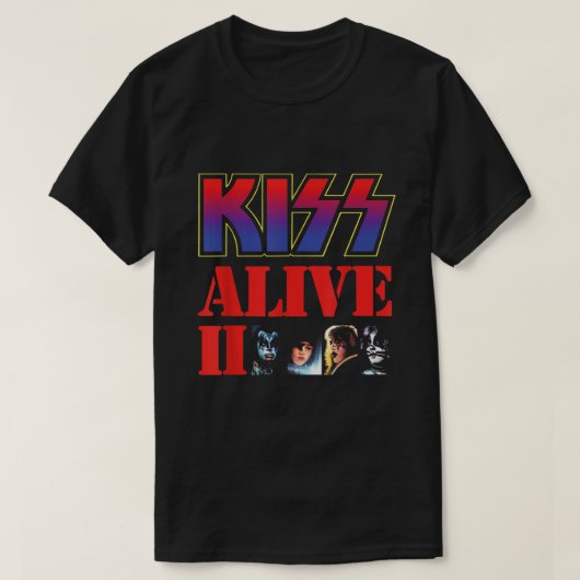 T-shirt KISS 1977 Alive II (Design devant)