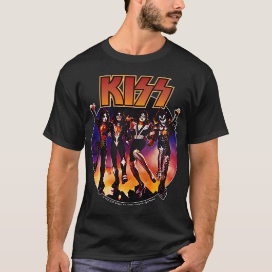 T-shirt KISS (conception vintage) (Devant)