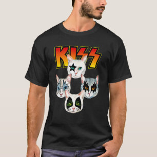 T-shirt Kiss Cute Chat Maman Kitten Chats Rock
