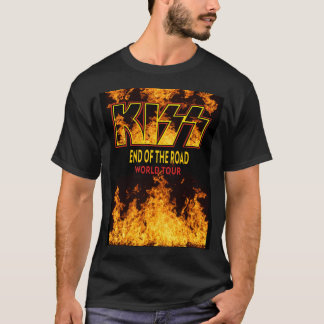 T-shirt KISS Fin De La Route Tournée Mondiale Feu Flammes 
