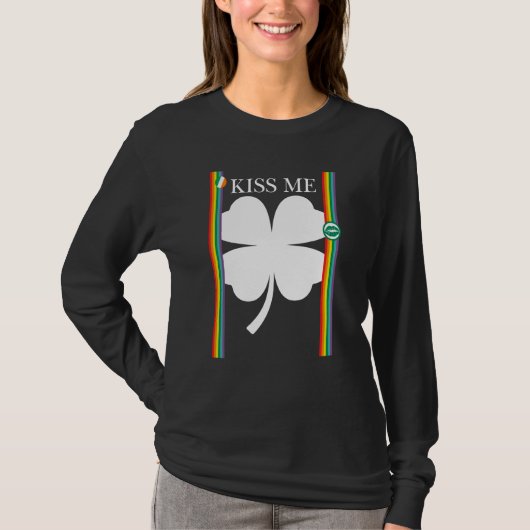 T-shirt Kiss Me Cool C Leaf St Patrick's Day Irish Celebra (Devant)