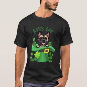 T-shirt Kiss Me Cute French Bulldog St Patrick Day