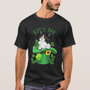 T-shirt Kiss Me Cute Munchkin Chat St Patrick Day
