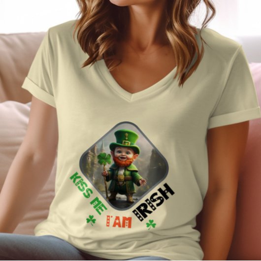 T-shirt Kiss Me, I am Irish - Green Glow Dance Party