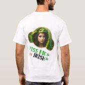 T-shirt Kiss Me, I am Irish - Shamrock chatoyant (Dos)