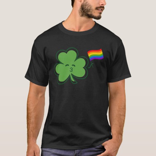 T-shirt Kiss Me I m Gay St Patrick s Day Pride LGBT (Devant)